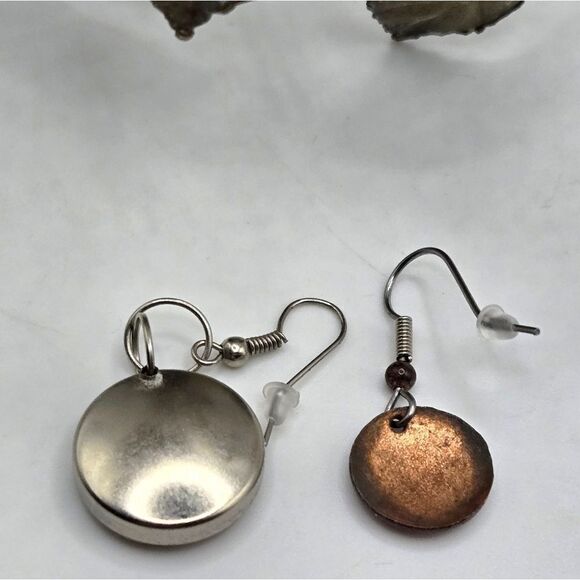 "5/$25" Mismatched Art Tree Circle Dangle Earrings - Picture 6 of 8